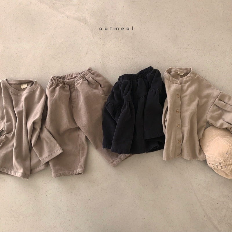OATMEAL - Korean Children Fashion - #Kfashion4kids - Basic Peach Round Tee - 8