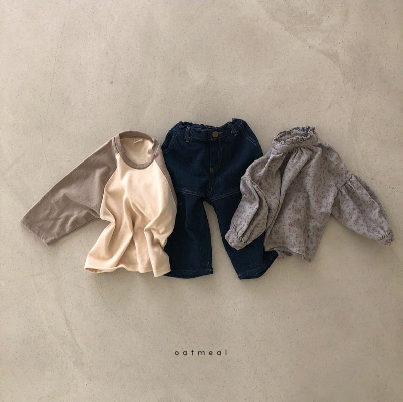 OATMEAL - Korean Children Fashion - #Kfashion4kids - Basic Peach Raglan Tee - 11