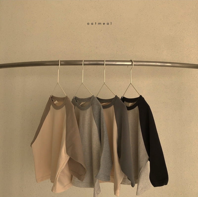 OATMEAL - Korean Children Fashion - #Kfashion4kids - Basic Peach Raglan Tee - 2