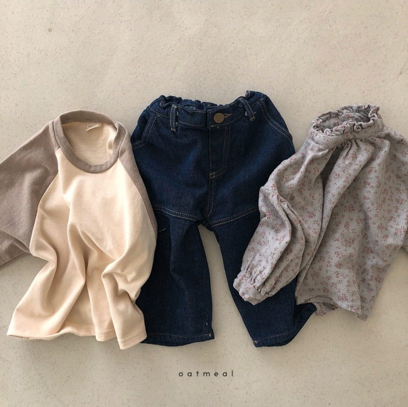 OATMEAL - Korean Children Fashion - #Kfashion4kids - Basic Peach Raglan Tee - 7