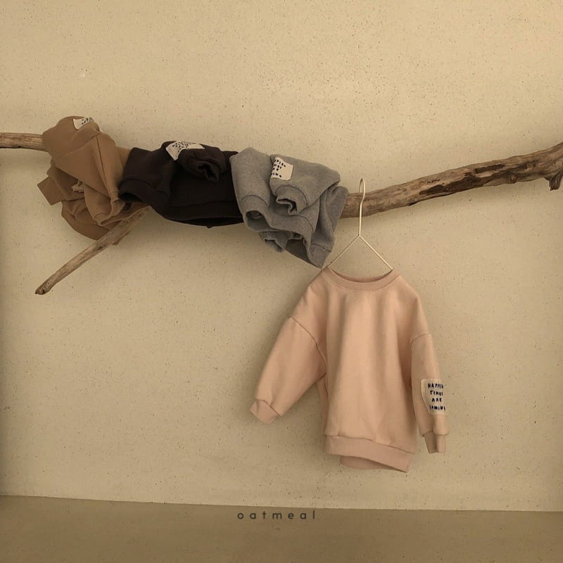 OATMEAL - Korean Children Fashion - #Kfashion4kids - Basic Fleece Sweatshirt - 2