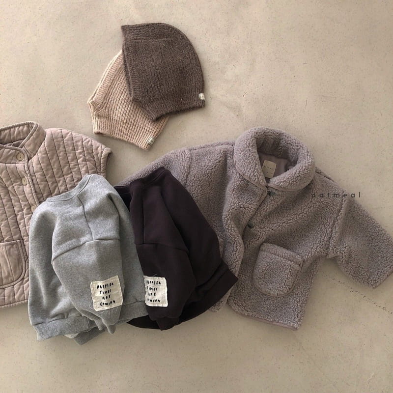 OATMEAL - Korean Children Fashion - #Kfashion4kids - Basic Fleece Sweatshirt - 9