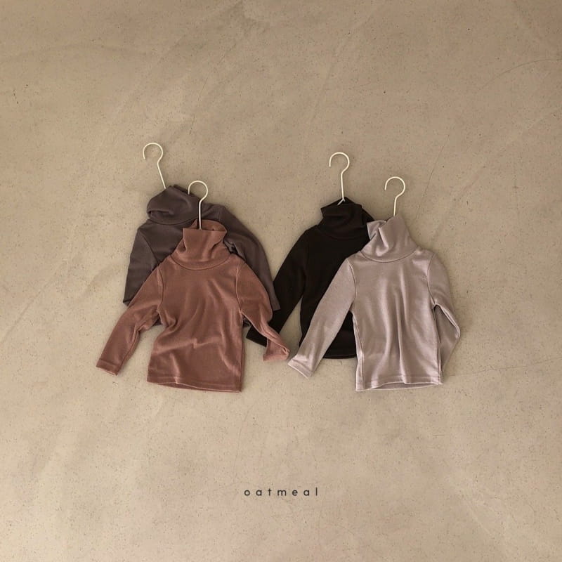 OATMEAL - Korean Children Fashion - #Kfashion4kids - Basic Knit Turtleneck