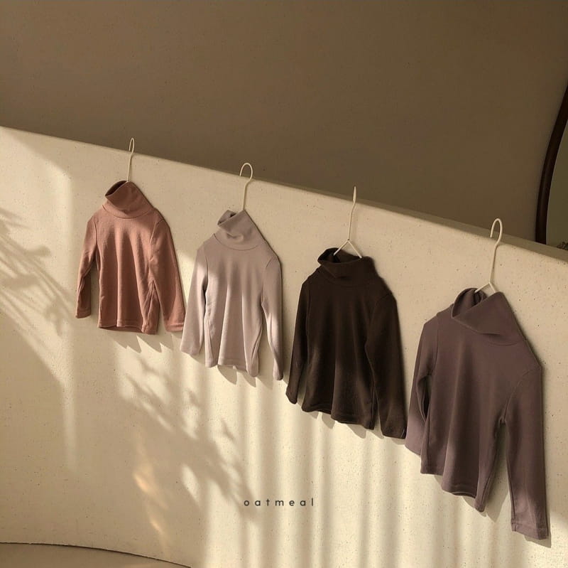 OATMEAL - Korean Children Fashion - #Kfashion4kids - Basic Knit Turtleneck - 2