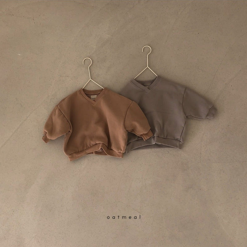 OATMEAL - Korean Children Fashion - #Kfashion4kids - Gabi V Sweatshirt