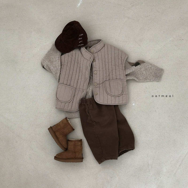 OATMEAL - Korean Children Fashion - #Kfashion4kids - Willow Pading Vest - 6