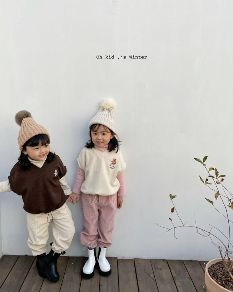 OH KID - Korean Children Fashion - #Kfashion4kids - Teddy Vest - 4
