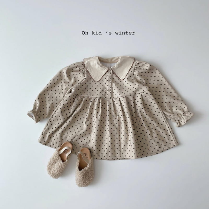 OH KID - Korean Children Fashion - #Kfashion4kids - Embroidery Collar One-piece - 10