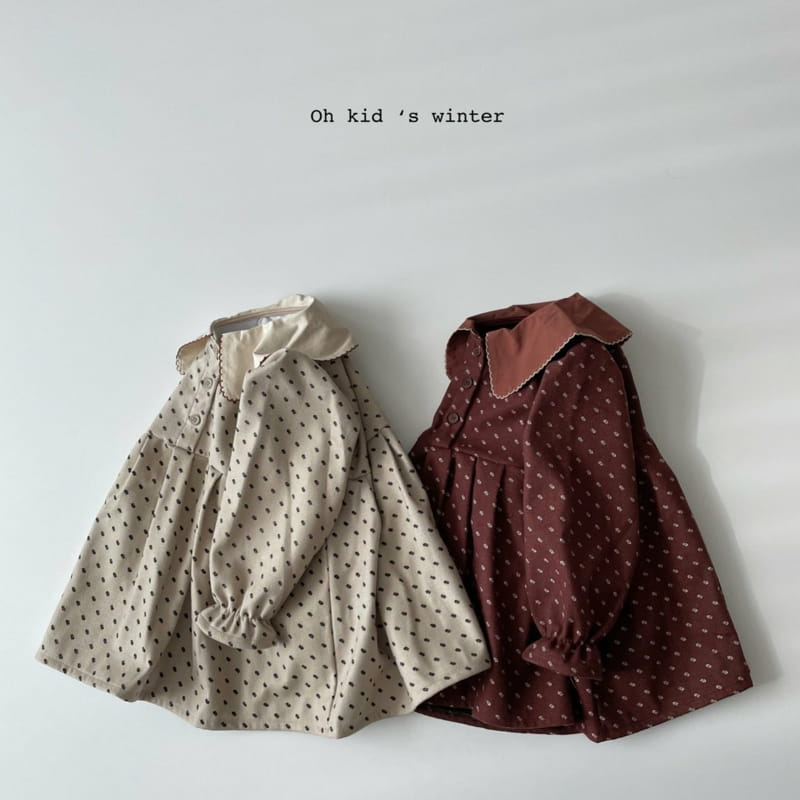 OH KID - Korean Children Fashion - #Kfashion4kids - Embroidery Collar One-piece - 11