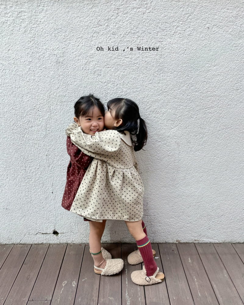 OH KID - Korean Children Fashion - #Kfashion4kids - Embroidery Collar One-piece - 2