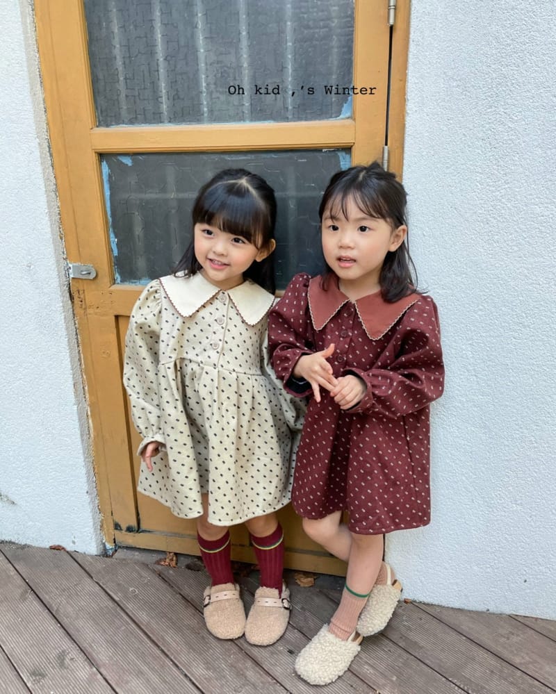 OH KID - Korean Children Fashion - #Kfashion4kids - Embroidery Collar One-piece - 4