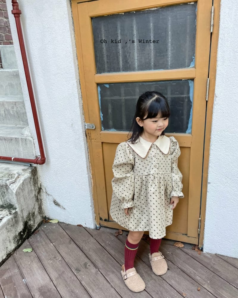 OH KID - Korean Children Fashion - #Kfashion4kids - Embroidery Collar One-piece - 6