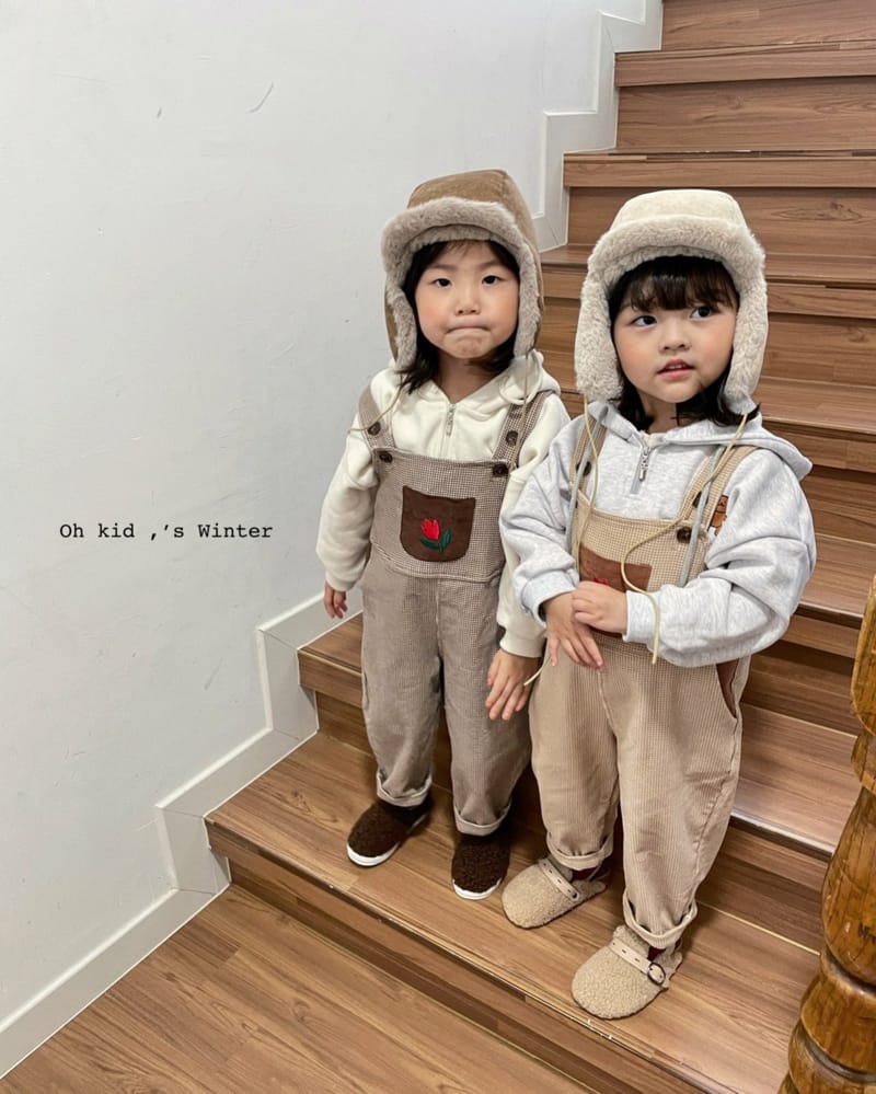 OH KID - Korean Children Fashion - #Kfashion4kids - Flower Dungarees - 2