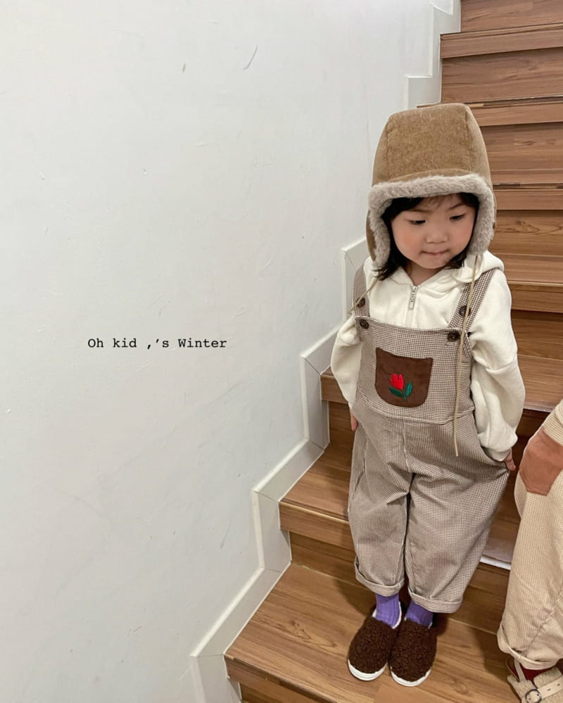 OH KID - Korean Children Fashion - #Kfashion4kids - Flower Dungarees - 4