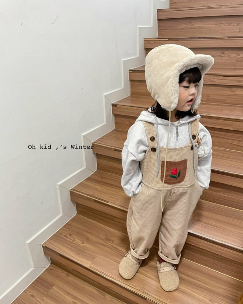 OH KID - Korean Children Fashion - #Kfashion4kids - Flower Dungarees - 5