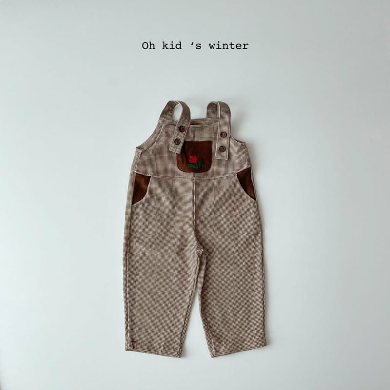 OH KID - Korean Children Fashion - #Kfashion4kids - Flower Dungarees - 7