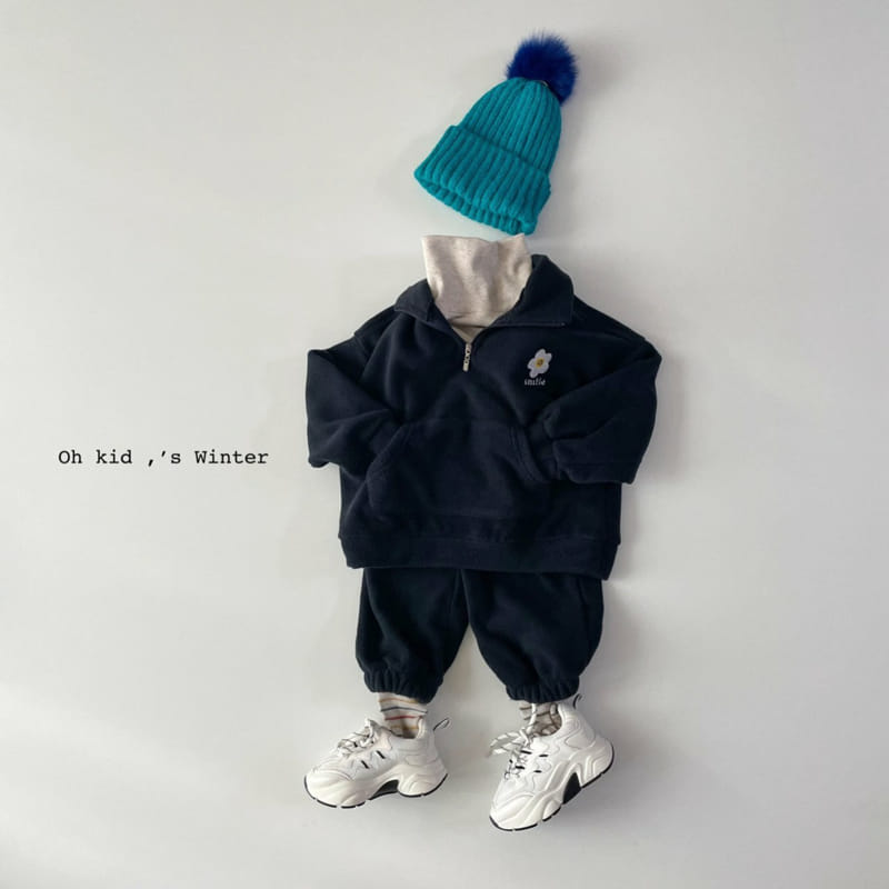 OH KID - Korean Children Fashion - #Kfashion4kids - Cozy Smile Top Bottom Set - 6