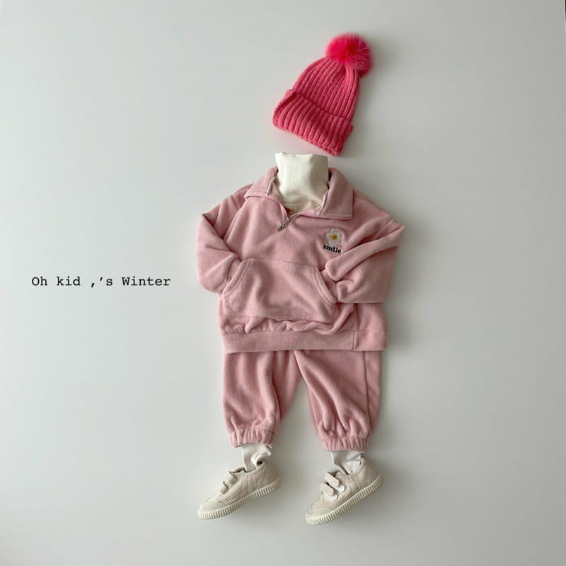 OH KID - Korean Children Fashion - #Kfashion4kids - Cozy Smile Top Bottom Set - 7