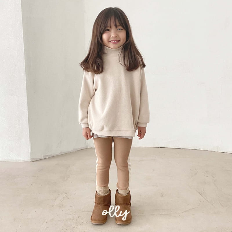 OLLYMARKET - Korean Children Fashion - #Kfashion4kids - Fleece Turtleneck Leggings Set - 4