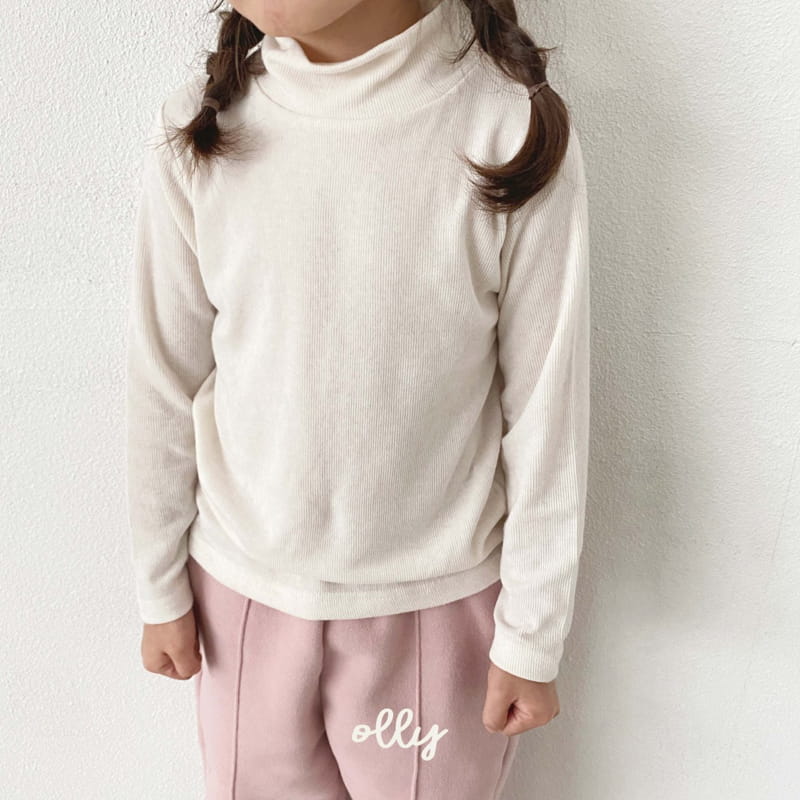 OLLYMARKET - Korean Children Fashion - #Kfashion4kids - Simple Half Turtleneck Tee