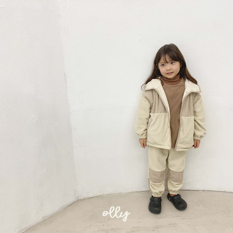 OLLYMARKET - Korean Children Fashion - #Kfashion4kids - Fleece Color Top Bottom Set - 12