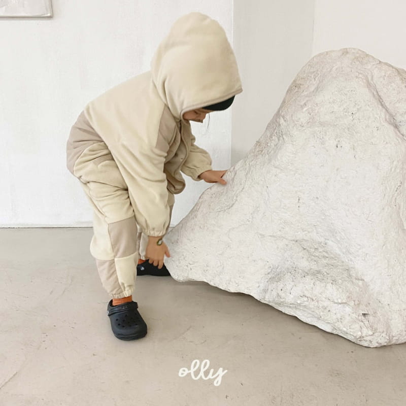 OLLYMARKET - Korean Children Fashion - #Kfashion4kids - Fleece Color Top Bottom Set - 2