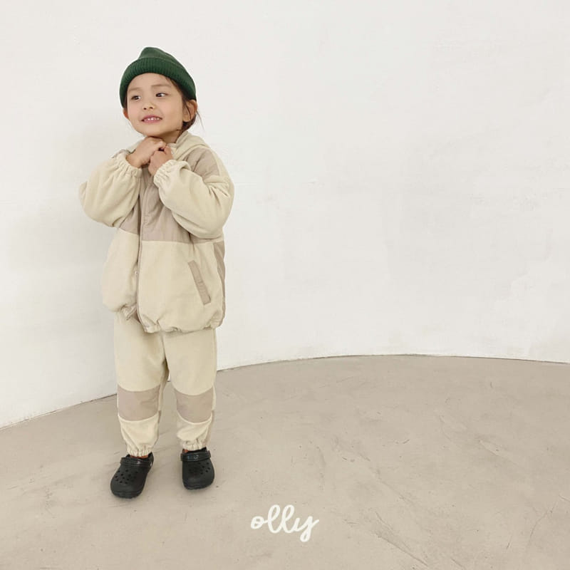 OLLYMARKET - Korean Children Fashion - #Kfashion4kids - Fleece Color Top Bottom Set - 7