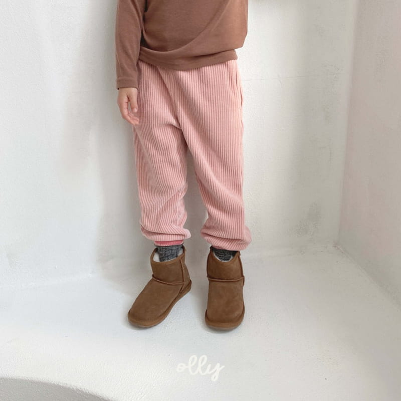 OLLYMARKET - Korean Children Fashion - #Kfashion4kids - Rib Knit Fleece Pants - 2