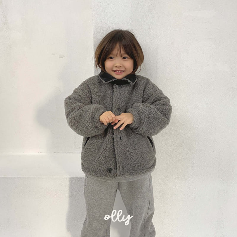OLLYMARKET - Korean Children Fashion - #Kfashion4kids - Fleece Detail Top Bottom Set - 11