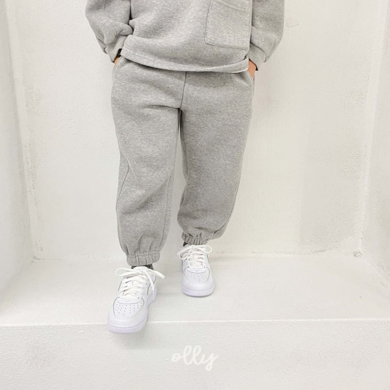 OLLYMARKET - Korean Children Fashion - #Kfashion4kids - Fleece Detail Top Bottom Set - 3