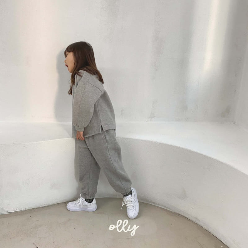 OLLYMARKET - Korean Children Fashion - #Kfashion4kids - Fleece Detail Top Bottom Set - 6