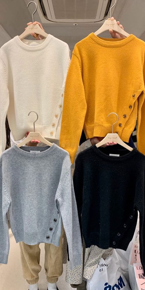 OOH AND AAH - Korean Children Fashion - #Kfashion4kids - Side Button Cash Knit Tee - 10
