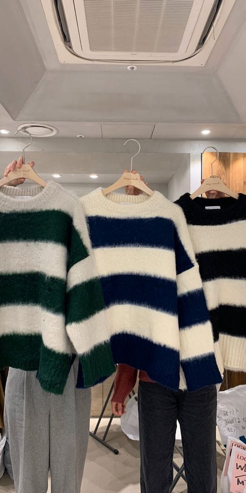 OOH AND AAH - Korean Children Fashion - #Kfashion4kids - Brush Stripes Knit Tee - 4