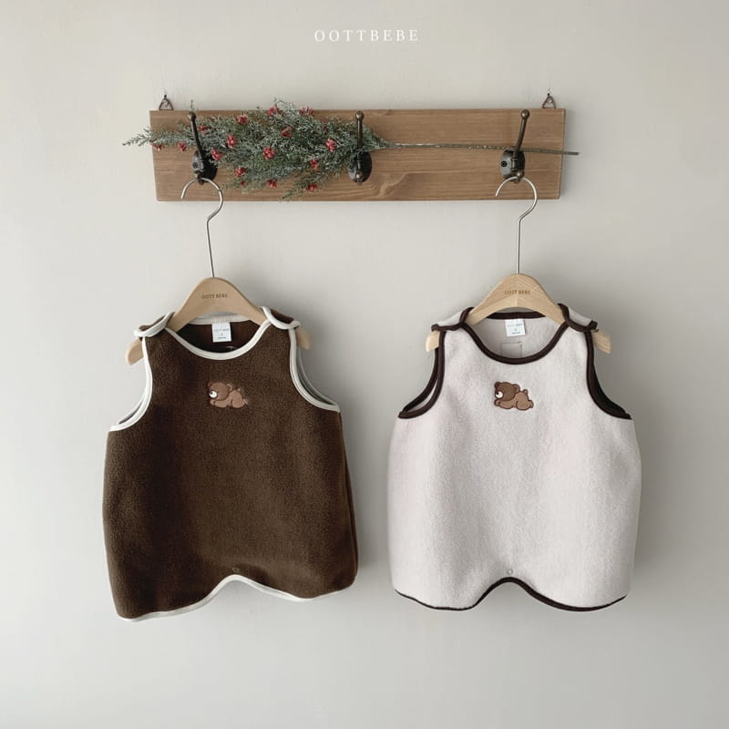 OOTT BEBE - Korean Children Fashion - #Kfashion4kids - Podong Bear Sleep Vest