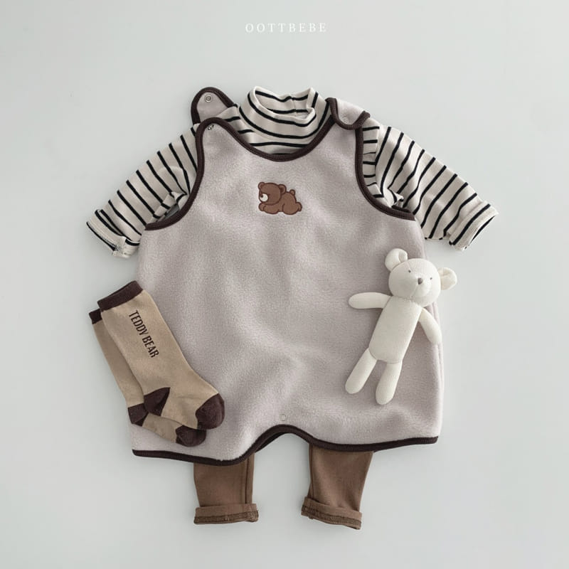 OOTT BEBE - Korean Children Fashion - #Kfashion4kids - Podong Bear Sleep Vest - 10