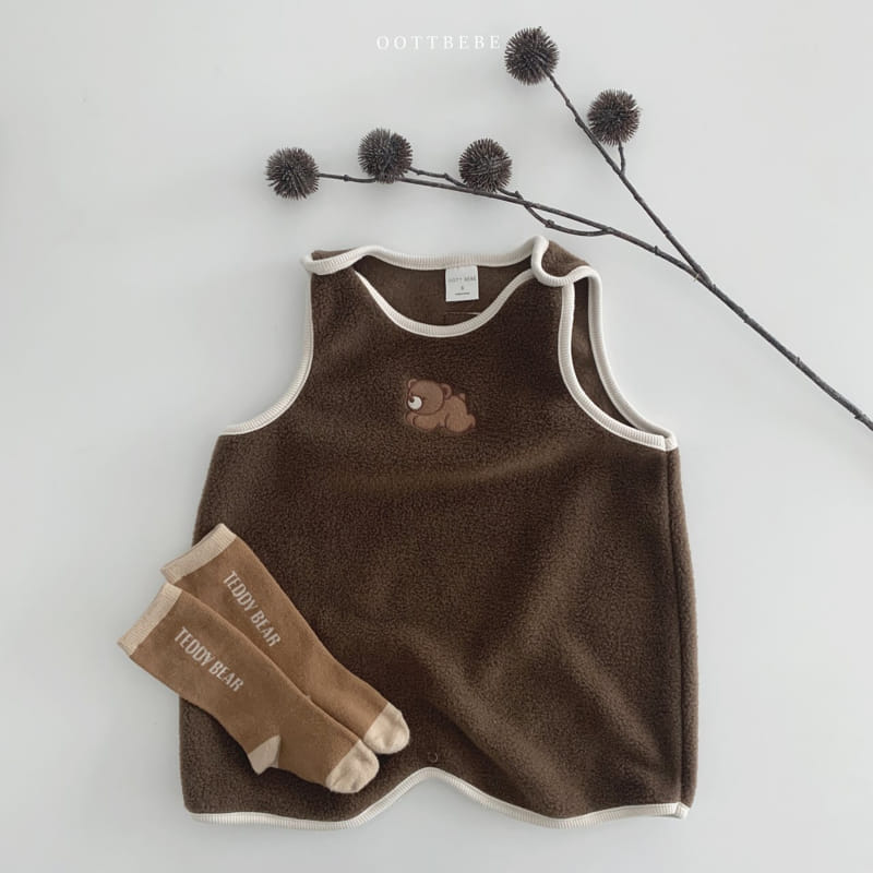 OOTT BEBE - Korean Children Fashion - #Kfashion4kids - Podong Bear Sleep Vest - 12