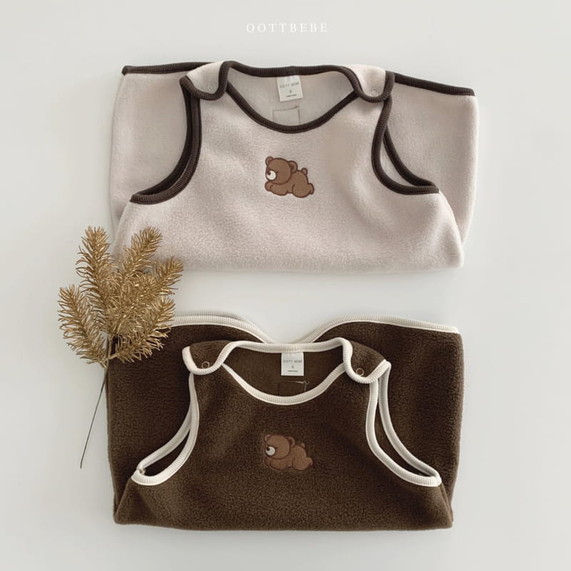 OOTT BEBE - Korean Children Fashion - #Kfashion4kids - Podong Bear Sleep Vest - 2
