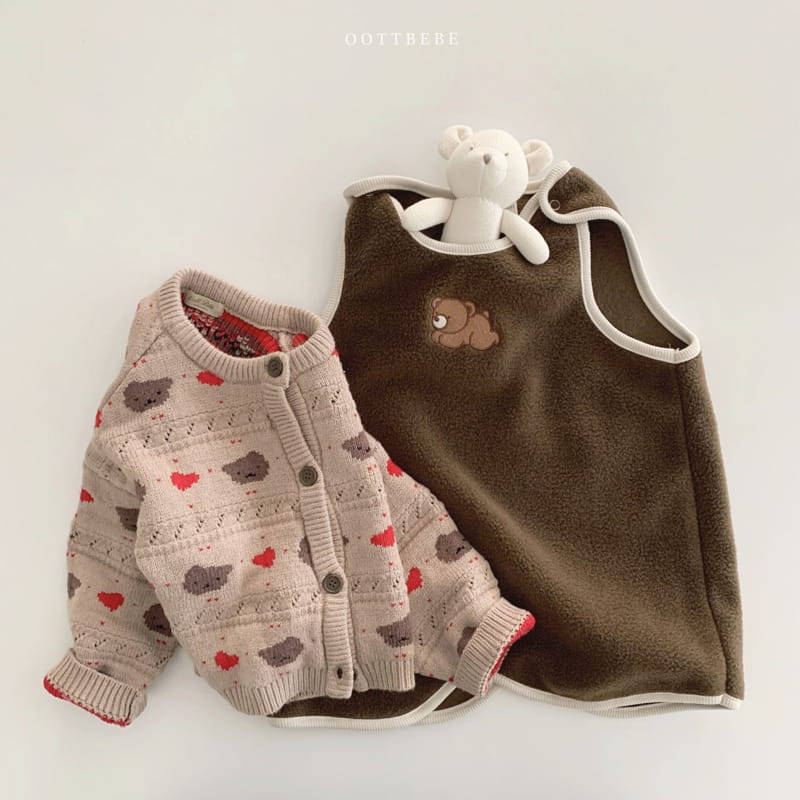 OOTT BEBE - Korean Children Fashion - #Kfashion4kids - Podong Bear Sleep Vest - 6