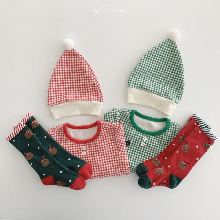 OOTT BEBE - Korean Children Fashion - #Kfashion4kids - Check Day Bell Bonnet - 11