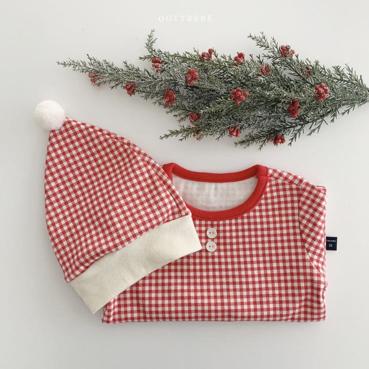 OOTT BEBE - Korean Children Fashion - #Kfashion4kids - Check Day Bell Bonnet - 9