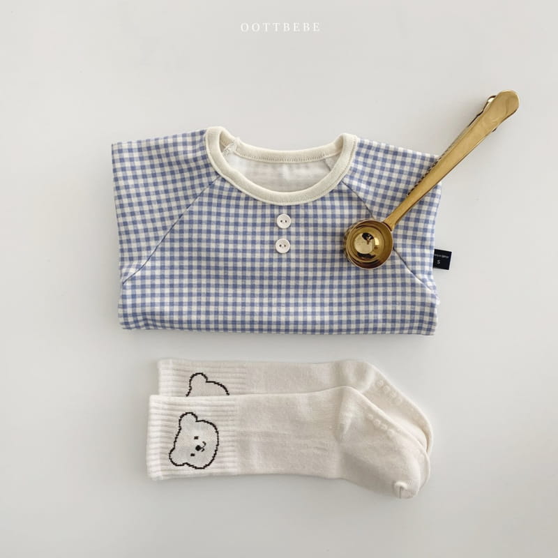 OOTT BEBE - Korean Children Fashion - #Kfashion4kids - Check Day Bodysuit - 10
