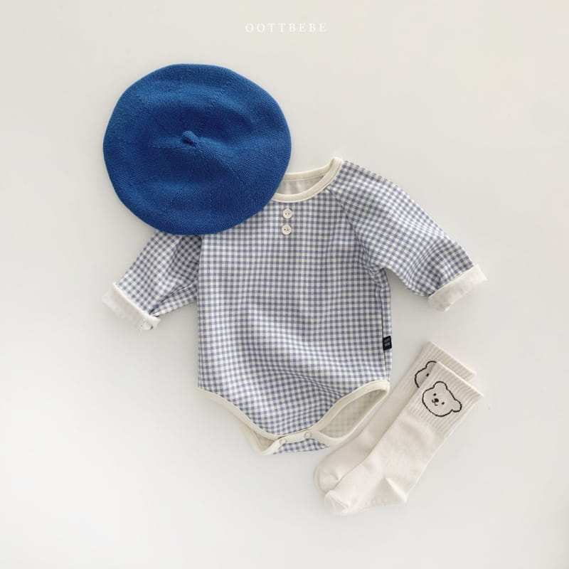 OOTT BEBE - Korean Children Fashion - #Kfashion4kids - Check Day Bodysuit - 11