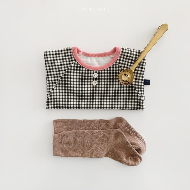 OOTT BEBE - Korean Children Fashion - #Kfashion4kids - Check Day Bodysuit - 12