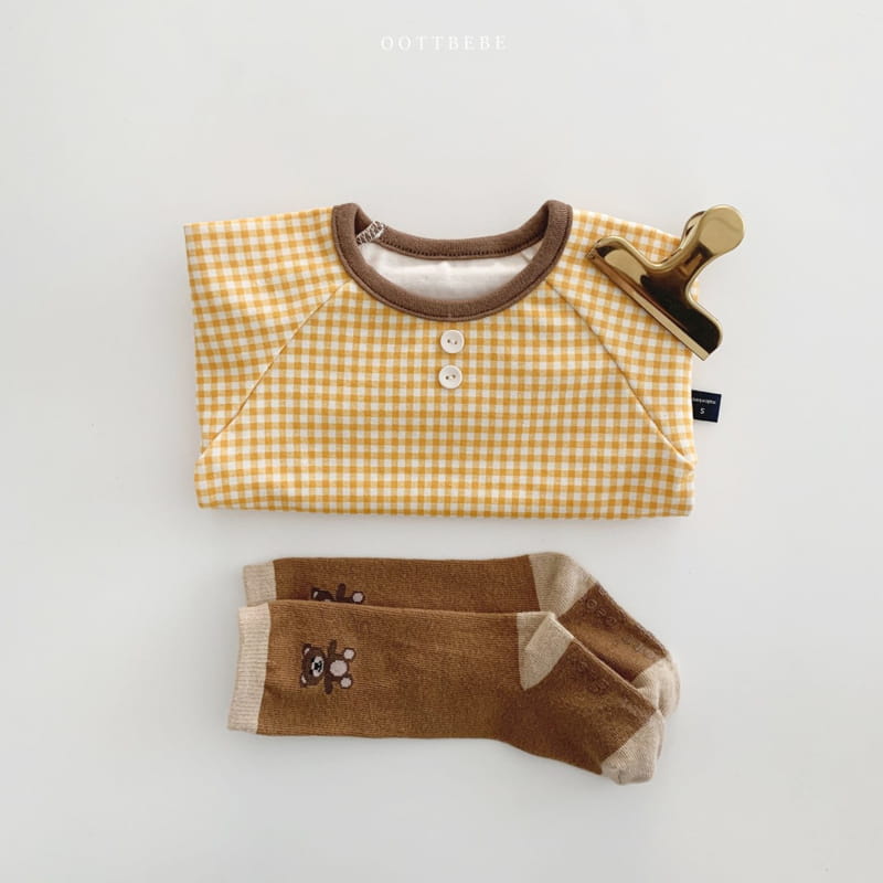 OOTT BEBE - Korean Children Fashion - #Kfashion4kids - Check Day Bodysuit - 7
