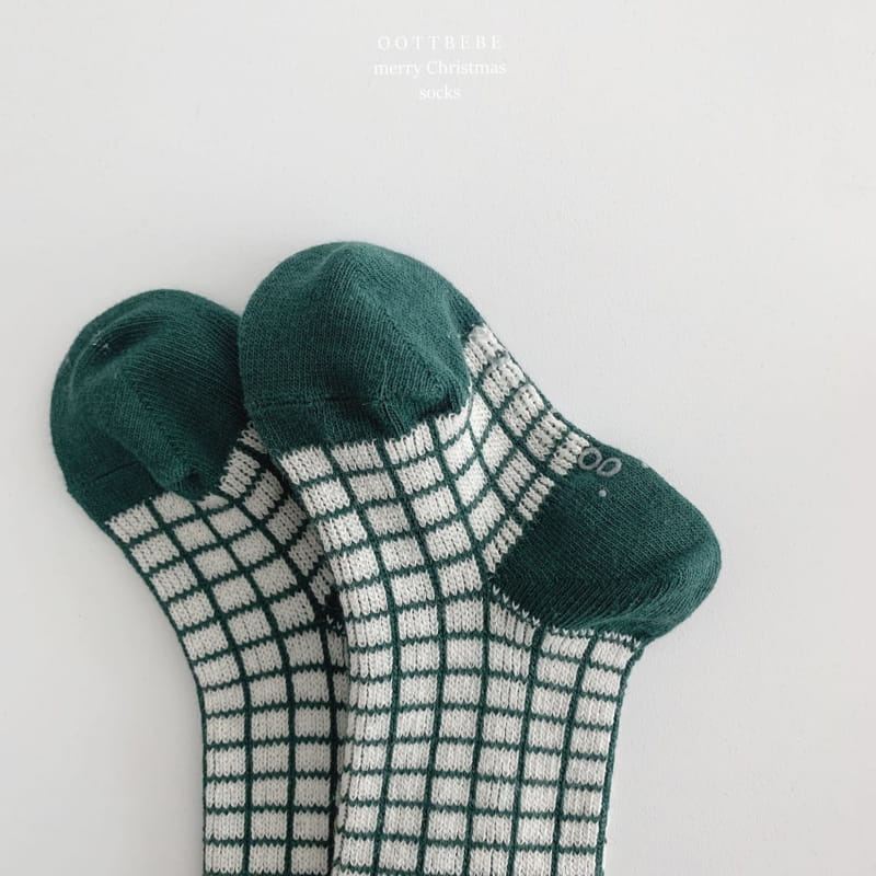 OOTT BEBE - Korean Children Fashion - #Kfashion4kids - Santa Bear Knee Socks [set of 4] - 8
