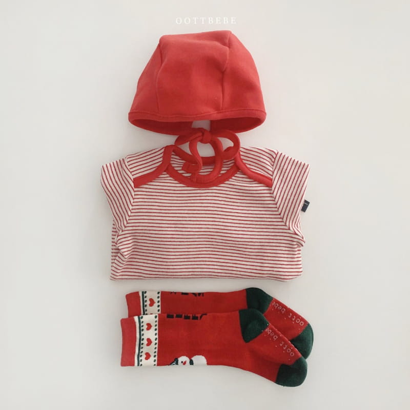 OOTT BEBE - Korean Children Fashion - #Kfashion4kids - Oott Kaji Bodysuit with Bonnet - 7