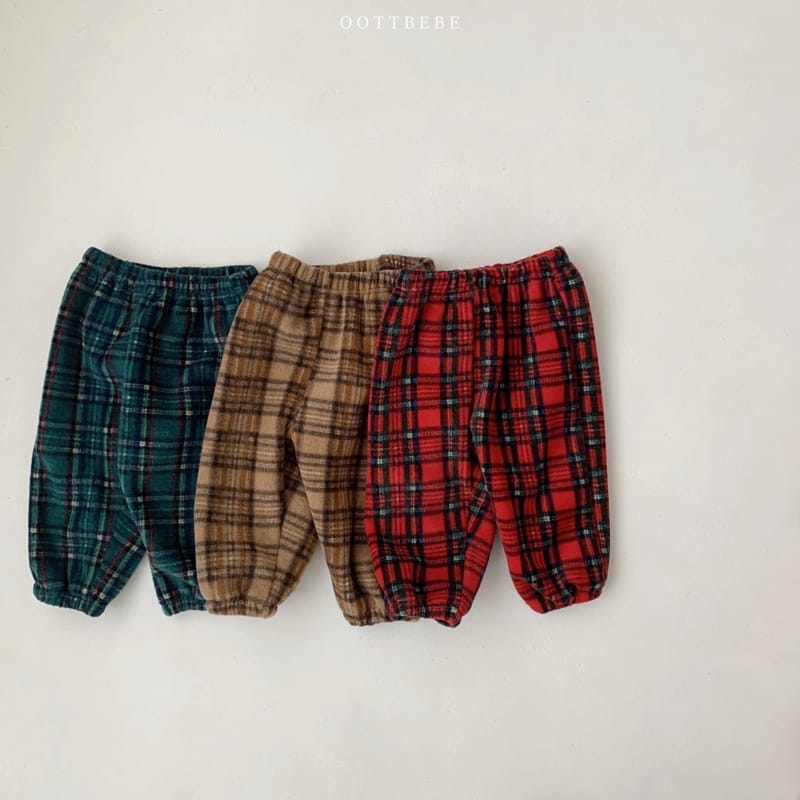 OOTT BEBE - Korean Children Fashion - #Kfashion4kids - Eve Check Pants with Mom
