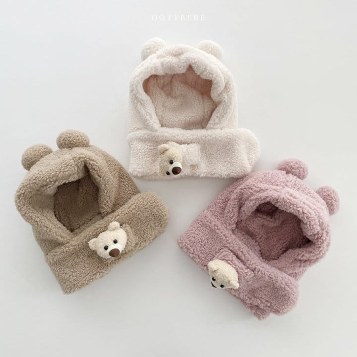 OOTT BEBE - Korean Children Fashion - #Kfashion4kids - Bear Hoody Neck Warmer - 11