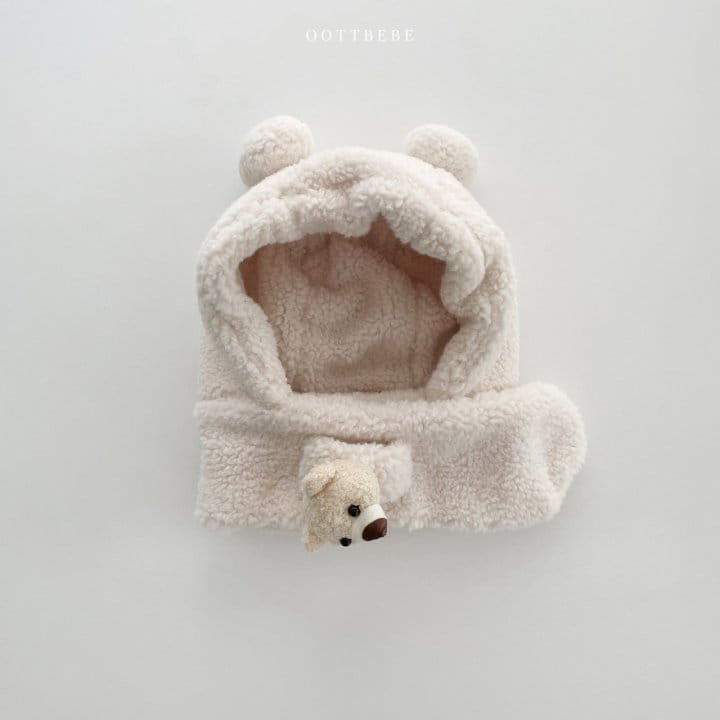 OOTT BEBE - Korean Children Fashion - #Kfashion4kids - Bear Hoody Neck Warmer - 2
