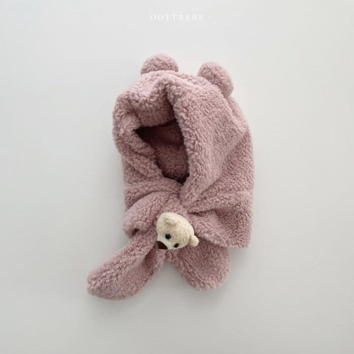 OOTT BEBE - Korean Children Fashion - #Kfashion4kids - Bear Hoody Neck Warmer - 4